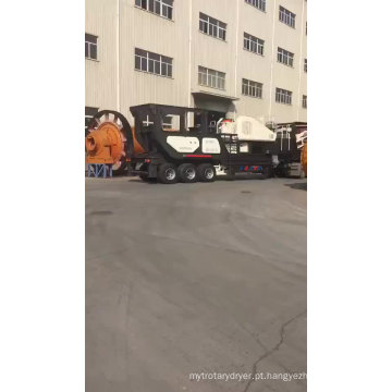 Caminhão britador móvel da estação de britagem de cone da planta de processamento de pedra
